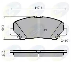 Колодки тормозные дисковые COMLINE CBP01701