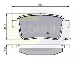 Колодки тормозные дисковые COMLINE CBP01715