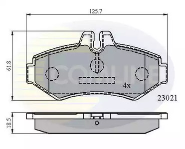 Комплект тормозных колодок дисковый тормоз COMLINE CBP0914