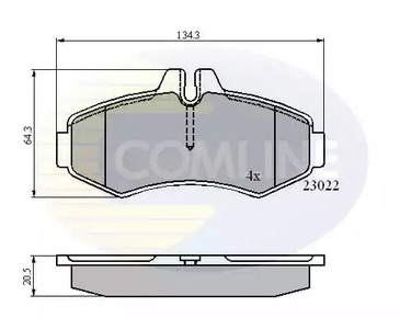 Комплект тормозных колодок дисковый тормоз COMLINE CBP0480