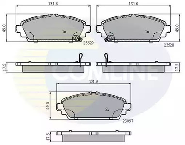 Колодки тормозные дисковые COMLINE CBP3943