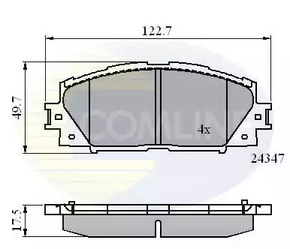 Колодки тормозные дисковые COMLINE CBP01612