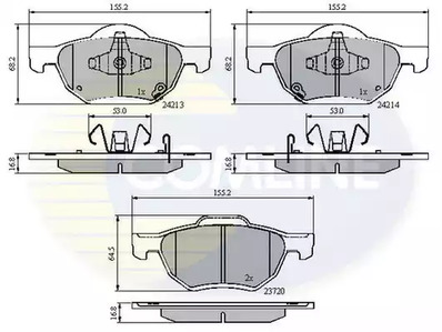 Колодки тормозные дисковые COMLINE CBP31195