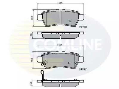 Колодки тормозные дисковые COMLINE CBP31518
