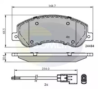 Колодки тормозные дисковые COMLINE CBP21512