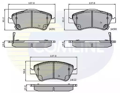 Колодки тормозные дисковые COMLINE CBP31576