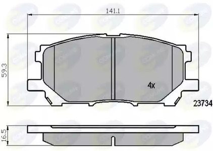 Колодки тормозные дисковые COMLINE CBP01750