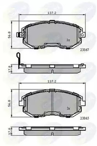 Комплект тормозных колодок дисковый тормоз COMLINE CBP31760