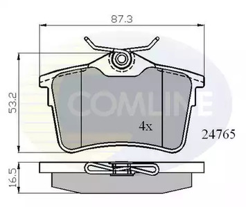 Комплект тормозных колодок дисковый тормоз COMLINE CBP01797