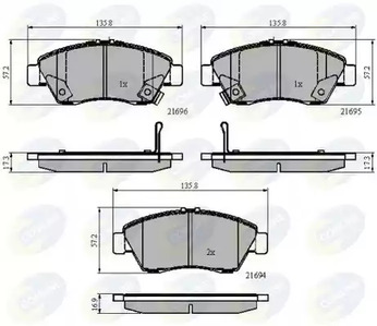 Комплект тормозных колодок дисковый тормоз COMLINE CBP32009