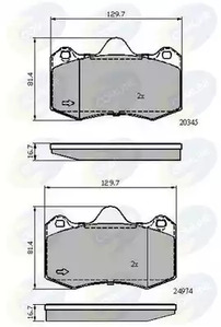 Колодки пер COMLINE CBP02107