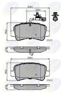 Колодки зад COMLINE CBP12105