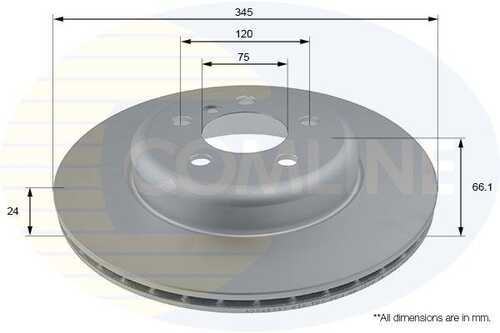 Диск торм bmw 3 series 11- 4 series 13- (с покрытием) COMLINE ADC2838V