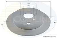 Диск торм sub xv 1.6/2.0/d 12- зад не вент 274x10 (с покрытием) COMLINE ADC2912