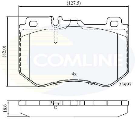 Колодки торм пер mercedes-benz c-class 13- COMLINE CBP02347