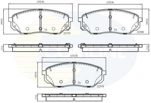 Колодки торм пер kia sorento 15- COMLINE CBP32353