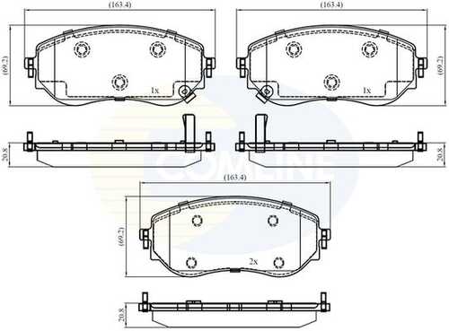 Колодки торм COMLINE CBP32457