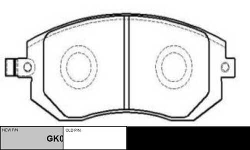 Колодки дисковые передние CTR GK0991
