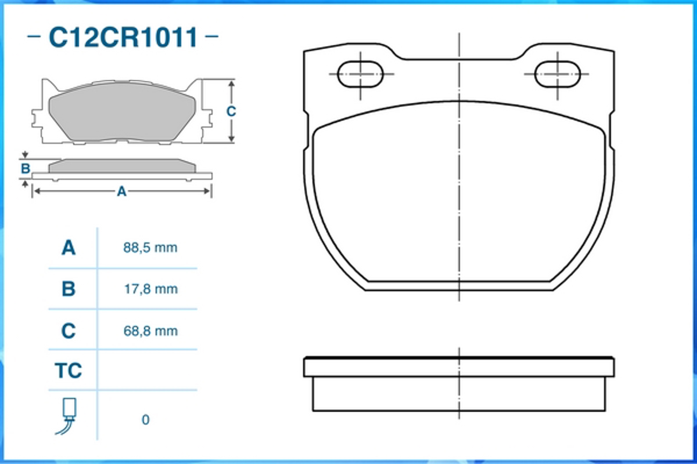 Колодки тормозные CWORKS C12CR1011
