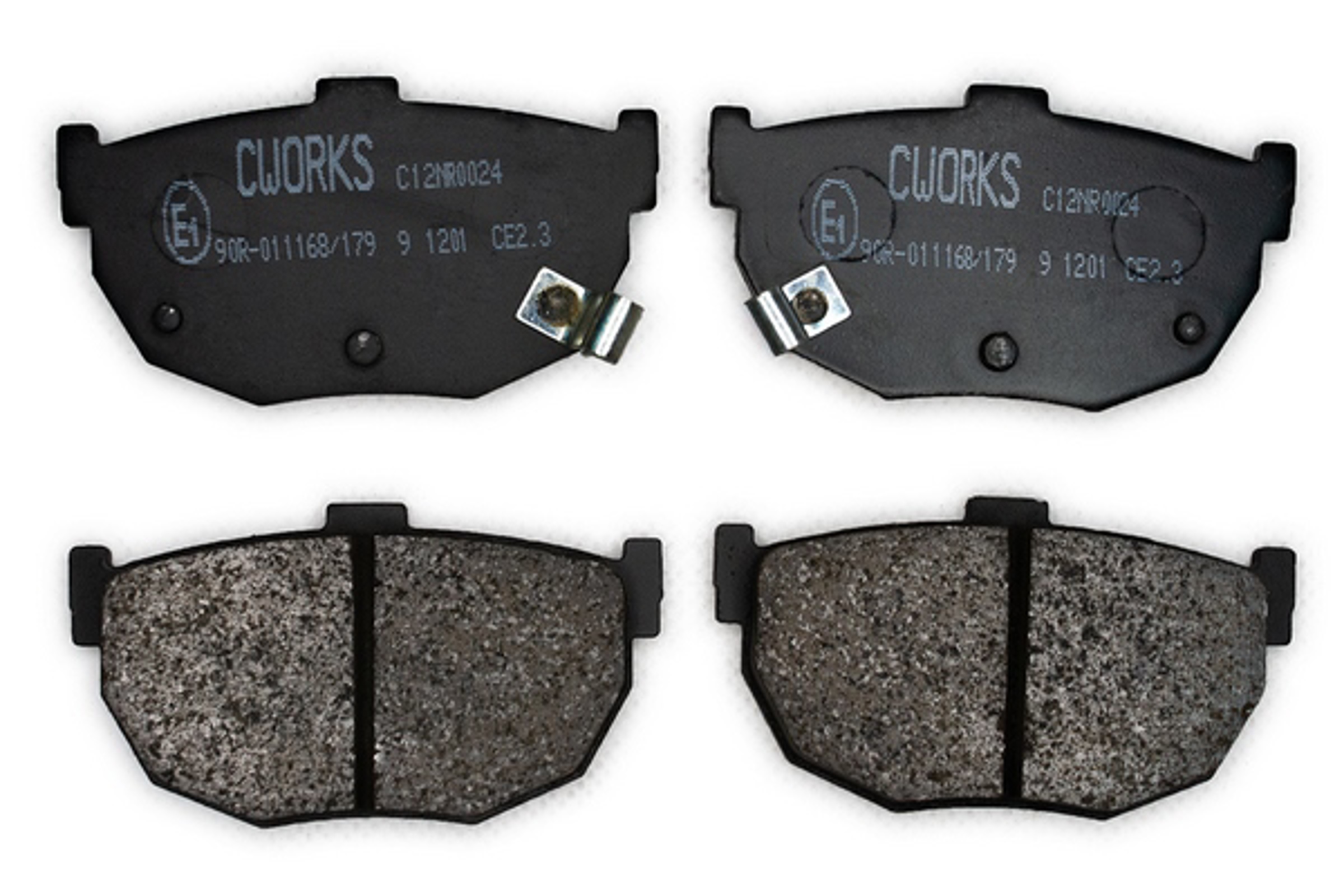 Тормозные колодки задние дисковые (безасбестовые) CWORKS C12NR0024