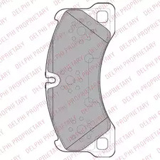 Комплект тормозных колодок дискового тормоза DELPHI LP2117