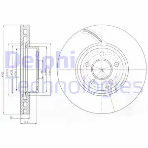Тормозные диски DELPHI BG9075C