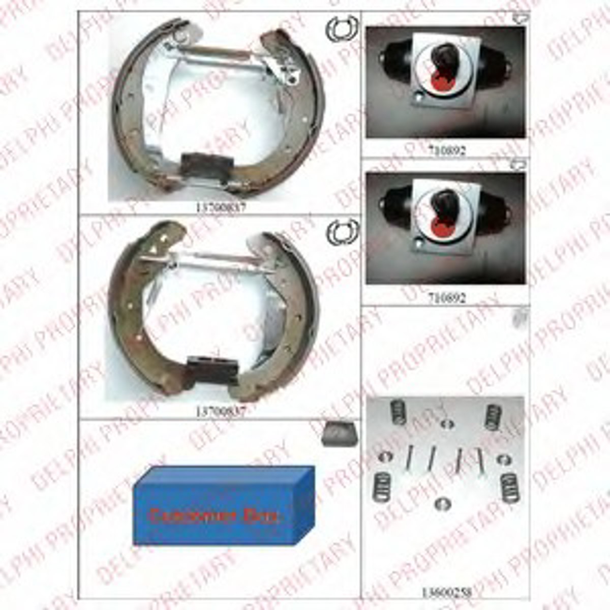 Комплект тормозных колодок DELPHI KP1100