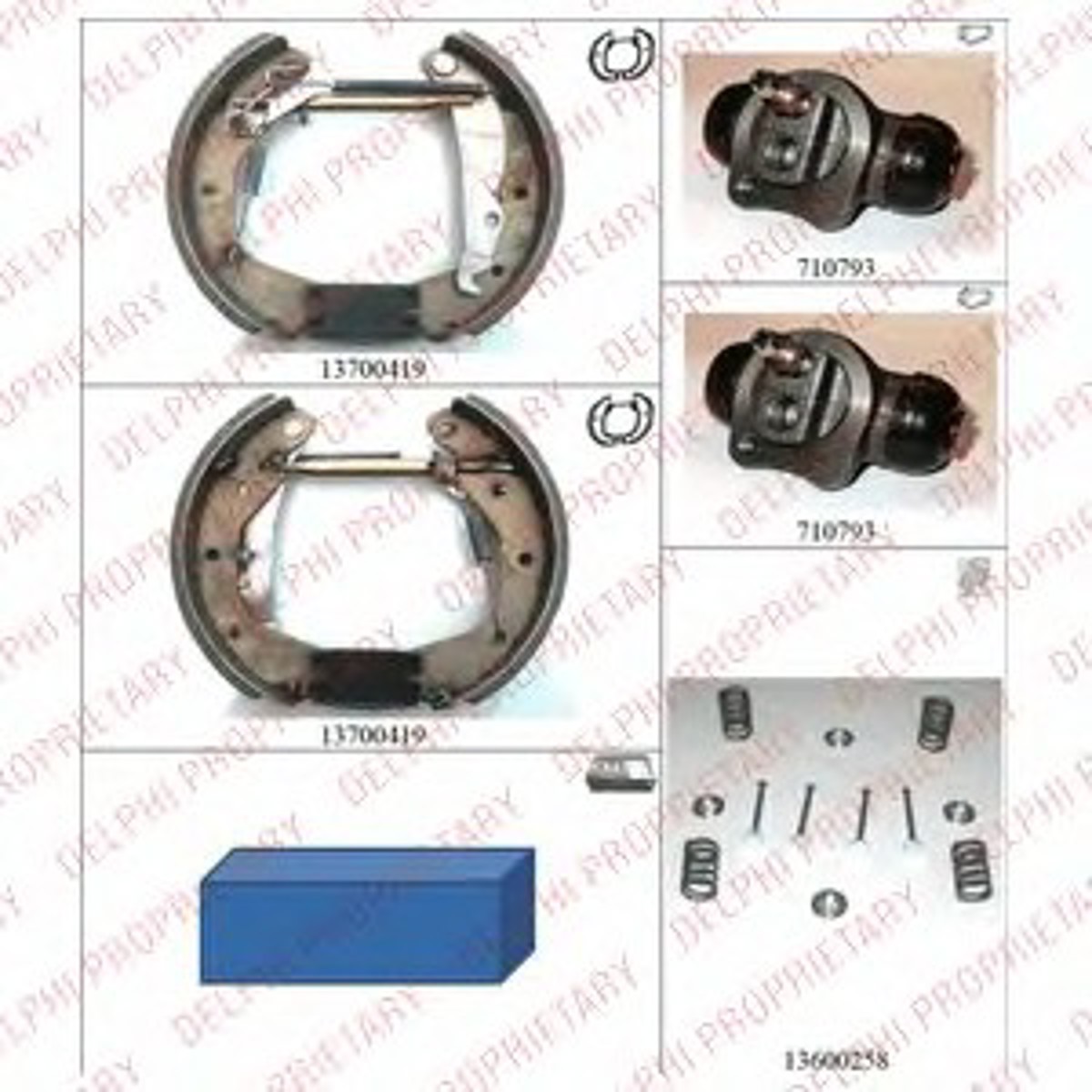 Комплект тормозных колодок DELPHI KP744