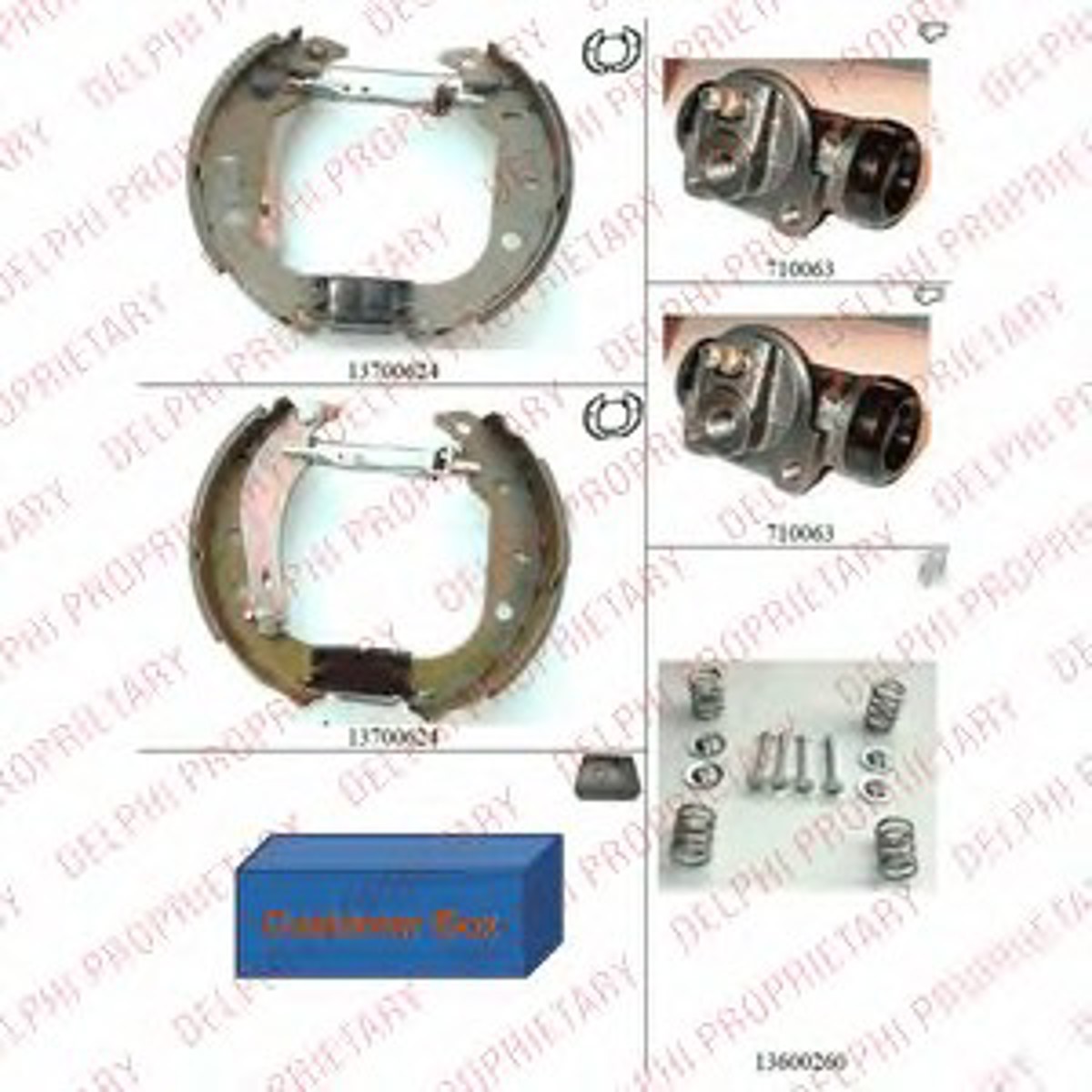 Комплект тормозных колодок DELPHI KP761