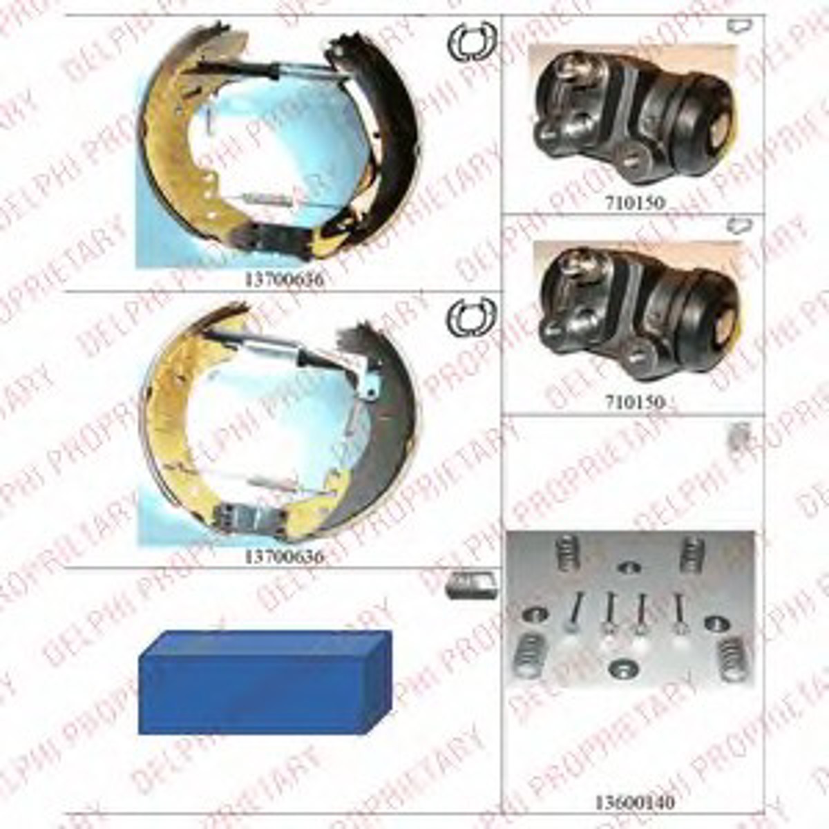 Комплект тормозных колодок DELPHI KP882
