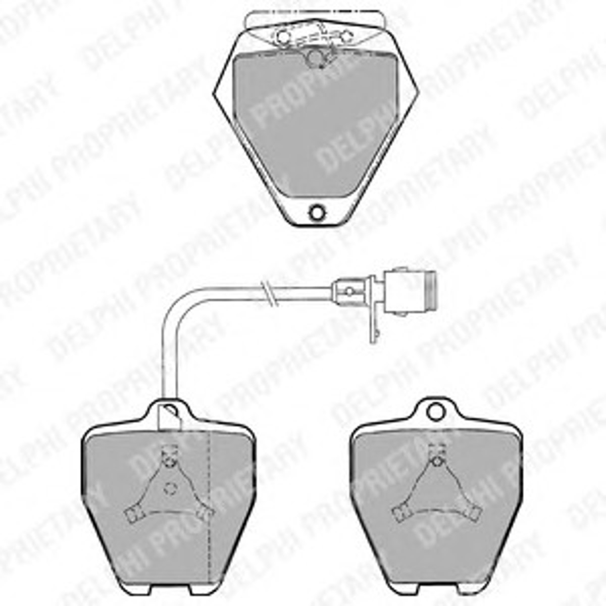 Колодка тормозная дисковая комплект DELPHI LP1024