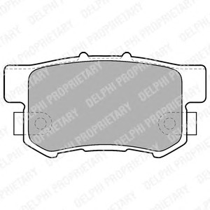 Комплект тормозных колодок дискового тормоза DELPHI LP1507