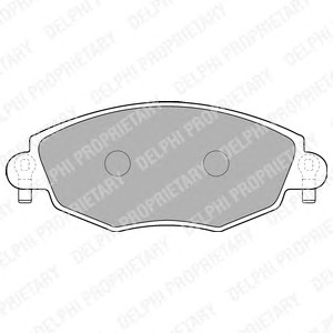 Комплект тормозных колодок дискового тормоза DELPHI LP1533