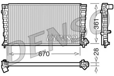 Радиатор охлаждения двигателя DENSO DRM07030