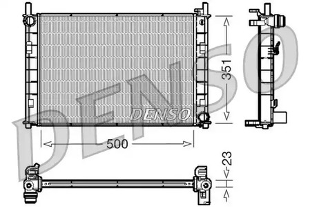 Радиатор системы охлаждения DENSO DRM10045
