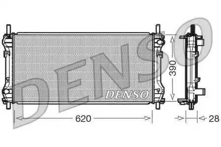 Радиатор охлаждения двигателя DENSO DRM10102
