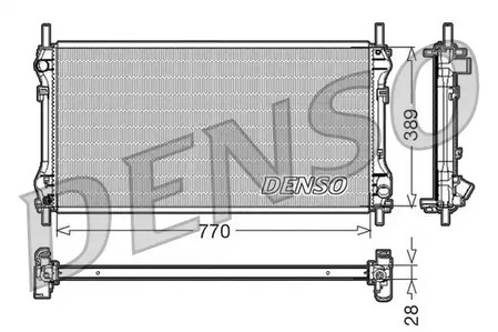 Радиатор системы охлаждения DENSO DRM10104
