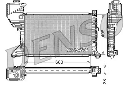 Радиатор охлаждения двигателя DENSO DRM17015