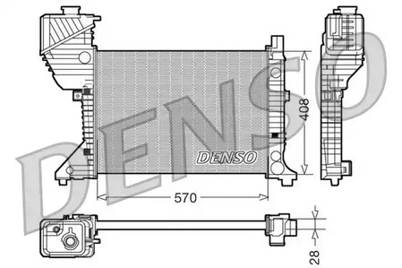 Радиатор охлаждения двигателя DENSO DRM17016
