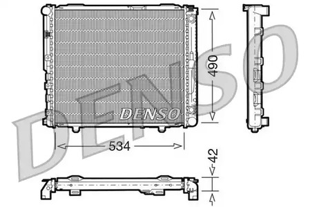 Радиатор охлаждение двигателя DENSO DRM17032