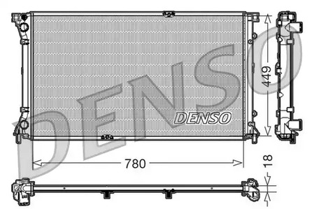 Радиатор охлаждения двигателя DENSO DRM23097