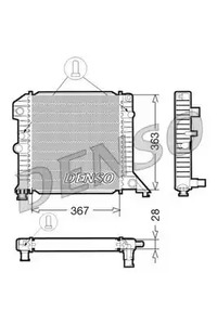 Радиатор охлаждение двигателя DENSO DRM33020