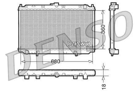 Радиатор охлаждение двигателя DENSO DRM46011