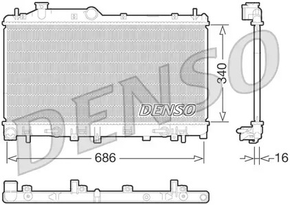 Радиатор системы охлаждения DENSO DRM36015