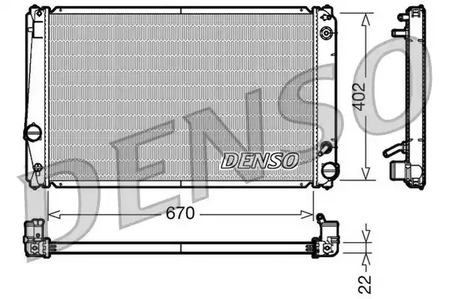 Радиатор системы охлаждения DENSO DRM50052