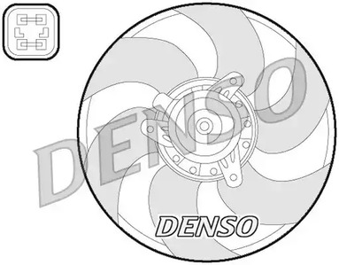 Вентилятор охлаждение двигателя DENSO DER07009