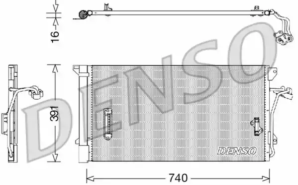 Конденсатор кондиционера DENSO DCN02027