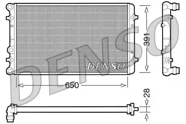 Радиатор охлаждения двигателя DENSO DRM02007