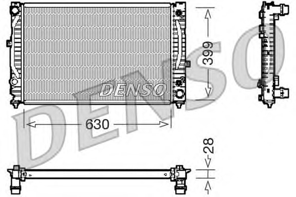 Радиатор охлаждение двигателя DENSO DRM02031