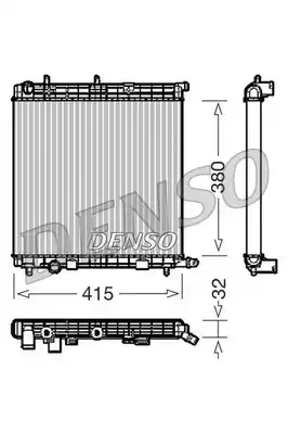 Радиатор охлаждение двигателя DENSO DRM07010